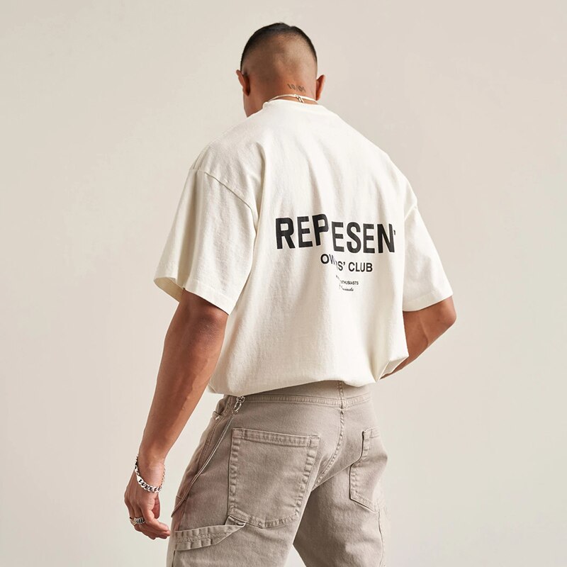 GbolsosSummer Simple Letter Printed Short Sleeve Tee Shirts Men Fashion Loose O-Neck T Shirt Casual Mens 2022 Baggy Tops New Streetwear