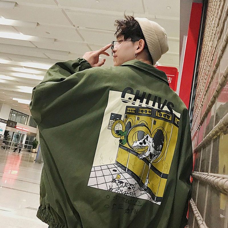 SS Street Hip Hop Baseball Uniform Lovers Jacket Korean Trend Cargo Techwear Jacket Men Women Unique Campus Cool Wear Tops