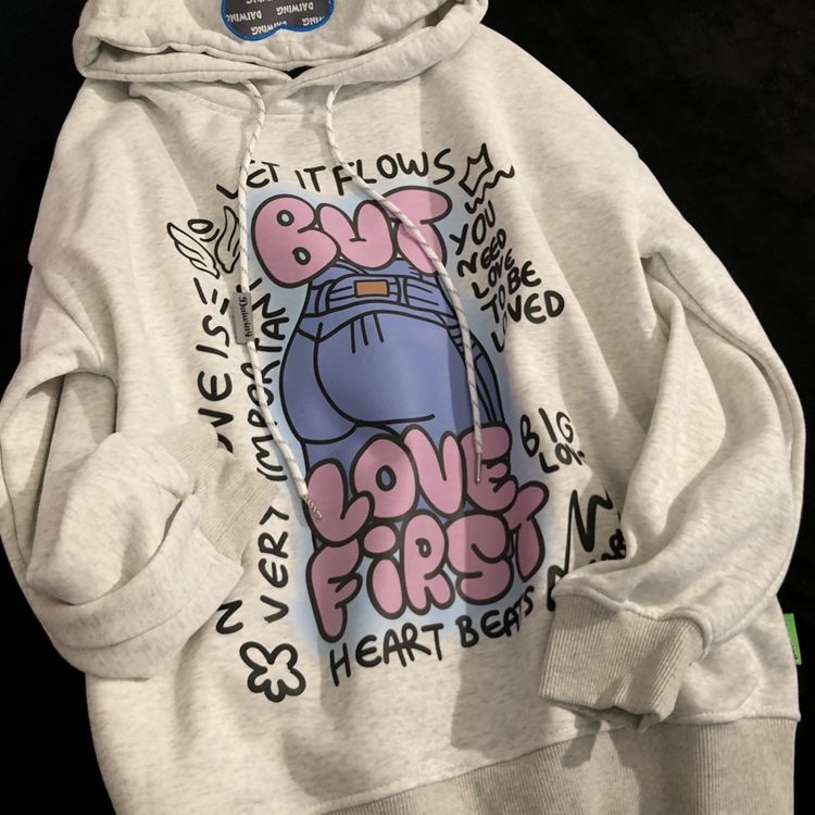 Gbolsos Oversize Hoodies Women Sweater Plush High Class Gray Long Sleeve Coat Anime Hoodie Harajuku Sweatshirt Korean Goth Y2k Clothes