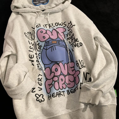 Gbolsos Oversize Hoodies Women Sweater Plush High Class Gray Long Sleeve Coat Anime Hoodie Harajuku Sweatshirt Korean Goth Y2k Clothes