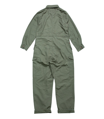 Gbolsos Men's wear multi-pockets workwear jumpsuit black green single breasted loose long sleeve turn down collar trousers 9Y4105