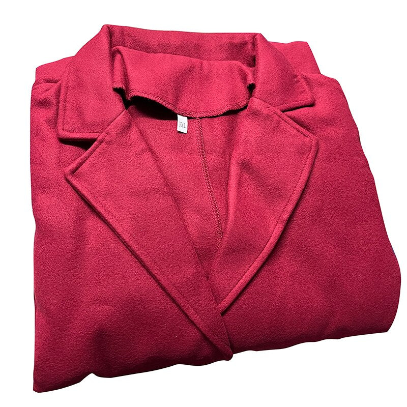 Gbolsos Autumn Winter Mens Jacket Male Overcoat Casual Solid Slim Coats Long Cotton Coat Streetwear