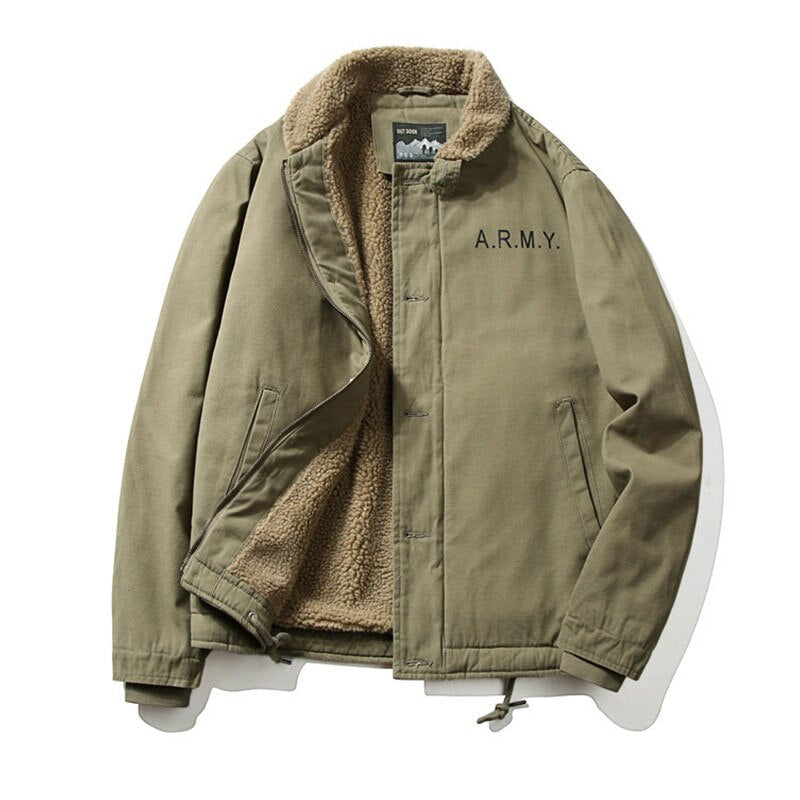 Gbolsos Winter Cashmere Jackets Men Thicken Warm Lapel Cotton-padded Clothes Male Outdoors Camping Loose Coats Mens Chaqueta Hombre 4XL