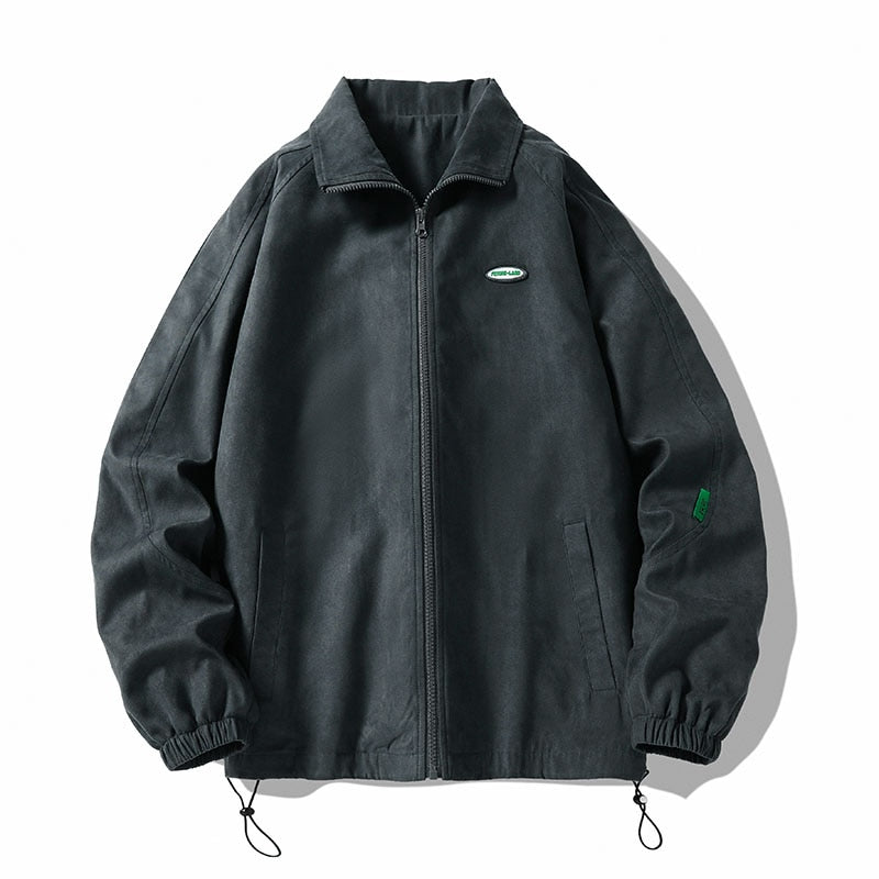 Gbolsos Spring Oversize Bomber Jacket Men Vintage Baggy Coat Fashion Korean Streetwear Zip Up Outerwear Clothing Tops Male Plus Size