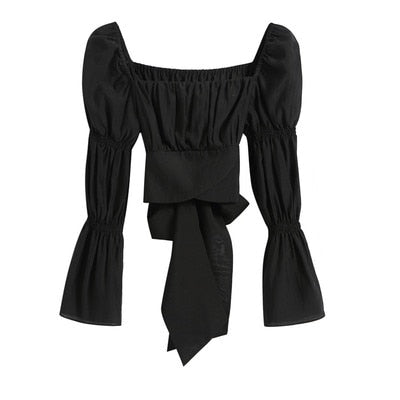 Gbolsos Backless Sexy Vintage Fairy Dress Women Sweet Elegant Princess Evening Party Dresses Female Casual Korean Long Sleeve Chic Dress