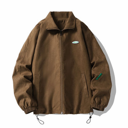 Gbolsos Spring Oversize Bomber Jacket Men Vintage Baggy Coat Fashion Korean Streetwear Zip Up Outerwear Clothing Tops Male Plus Size