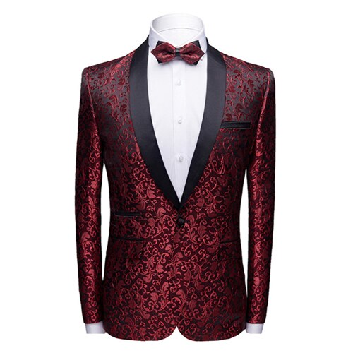 Black Formal Suit Men 2 Piece Set Asian Size 4XL Business Banquet Men Dress Suit Jacket and Pants High Quality Jacquard Fabric