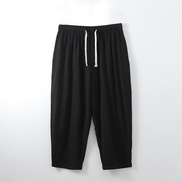 Summer pants men 5XL 6XL 7XL 8XL 9XL 10XL 11XL 12XL Waist 170cm Plus size Cotton linen large size trousers men 5 colors