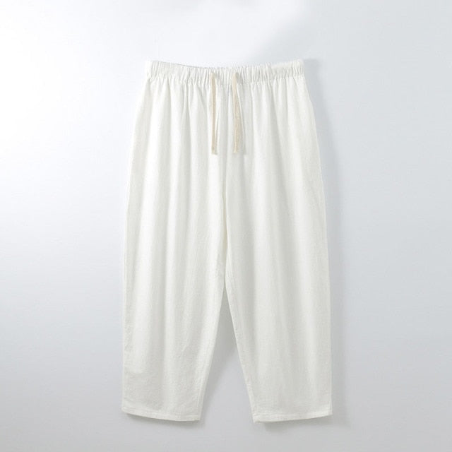 Summer pants men 5XL 6XL 7XL 8XL 9XL 10XL 11XL 12XL Waist 170cm Plus size Cotton linen large size trousers men 5 colors