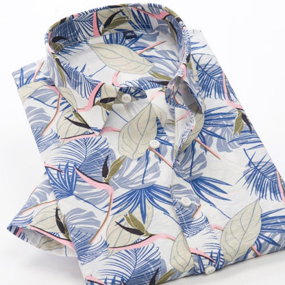 GbolsosMen's short sleeve Hawaiian shirt, quick-drying shirt, larger Asian size, summer 2021, casual and floral, beach,XXL-10XL for men
