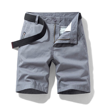 Gbolsos2021 Summer Cotton Men Cargo Shorts Casual Solid Color Khaki Men Short Pants Brand Clothing Jogger Military Cargo Shorts Men