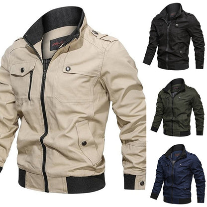 Gbolsos2021 Military Jacket Men Spring Autumn Cotton Windbreaker Pilot Coat Army Men's Bomber Jackets Cargo Flight Jacket Male Clothes