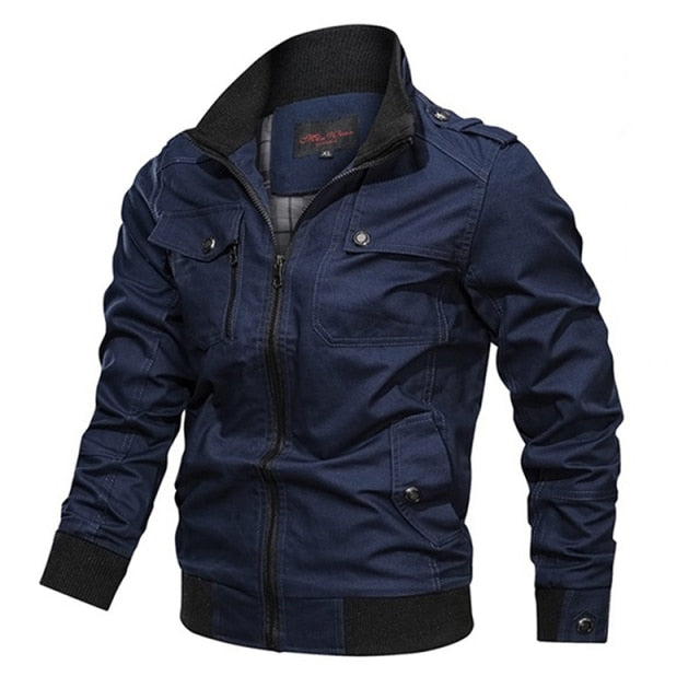 Gbolsos2021 Military Jacket Men Spring Autumn Cotton Windbreaker Pilot Coat Army Men's Bomber Jackets Cargo Flight Jacket Male Clothes