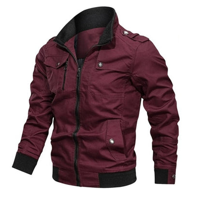 Gbolsos2021 Military Jacket Men Spring Autumn Cotton Windbreaker Pilot Coat Army Men's Bomber Jackets Cargo Flight Jacket Male Clothes