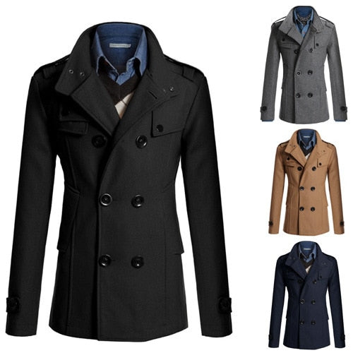 GbolsosMRMT 2021 Brand Autumn Winter New Men's Jackets Body Repair Woolen Overcoat for Male Double Breasted Thickened Jacket