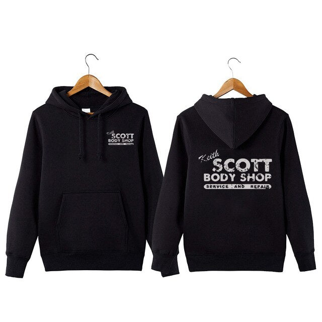 Vintage Style Keith Scott Body Shop Pullover Hoodie one tree hill car mechanic  Keith Scott Body Shop Hoodie Sweatershirt